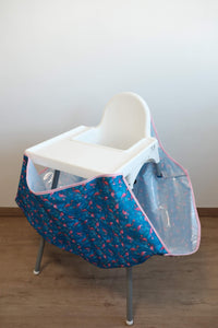 High Chair Food Catcher - Food Goes Flamingos - ToddleQuest